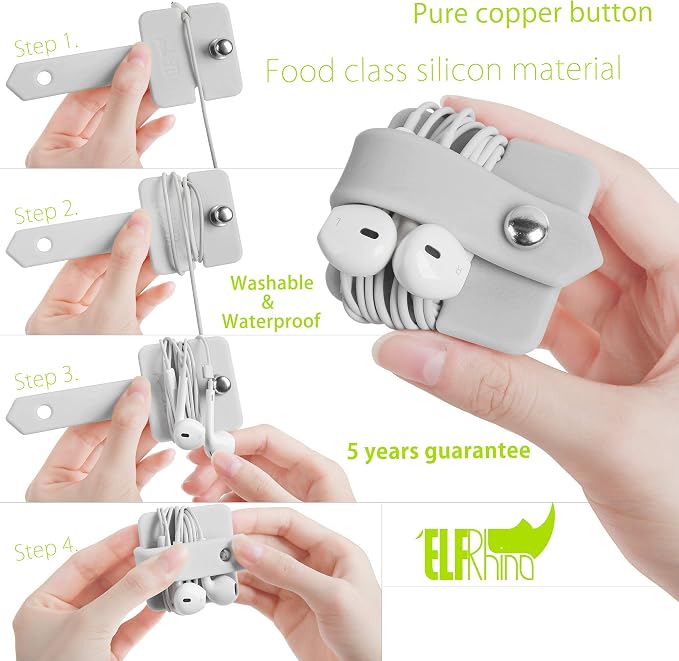 Cord Organizer Earbuds Holder Earphone Wrap Earphones Organizer Headset - Image 3