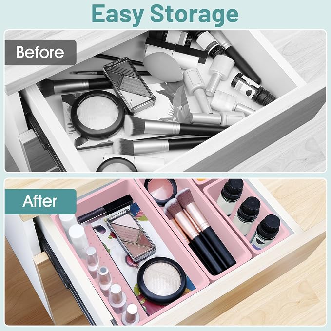 25 PCS Plastic Drawer Organizer Set, Makeup Organizers and Storage Bins | 4 - Image 4