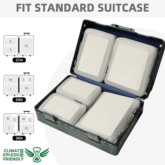 BAGAIL 4 Set/6 Set/8 Set Compression Packing Cubes Travel Accessories - Image 7