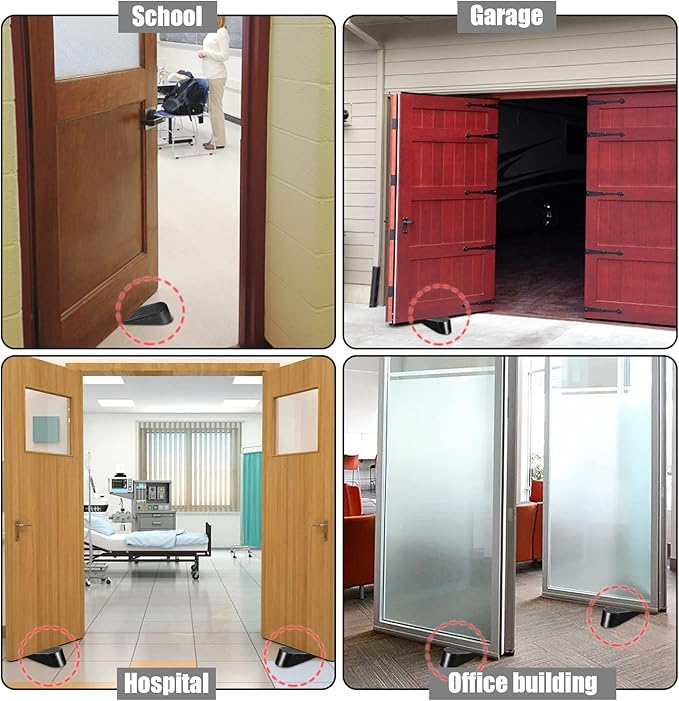 Big Door Stopper 2 Packs, Heavy Duty Wedge Rubber Door Stop Works on All Floor - Image 6