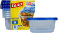 Glad GladWare Medium Rectangle Food Storage Containers, 24 Oz, leak-resistant by GladTrashFoodStorage