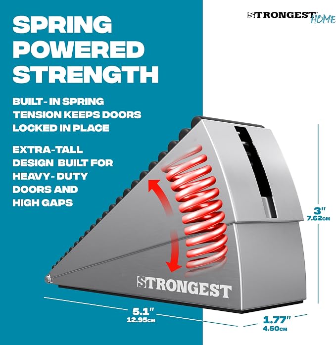 Stoppers for Bottom of Door – Heavy Duty Metal Rubber Door Stopper, Non-Slip - Image 2