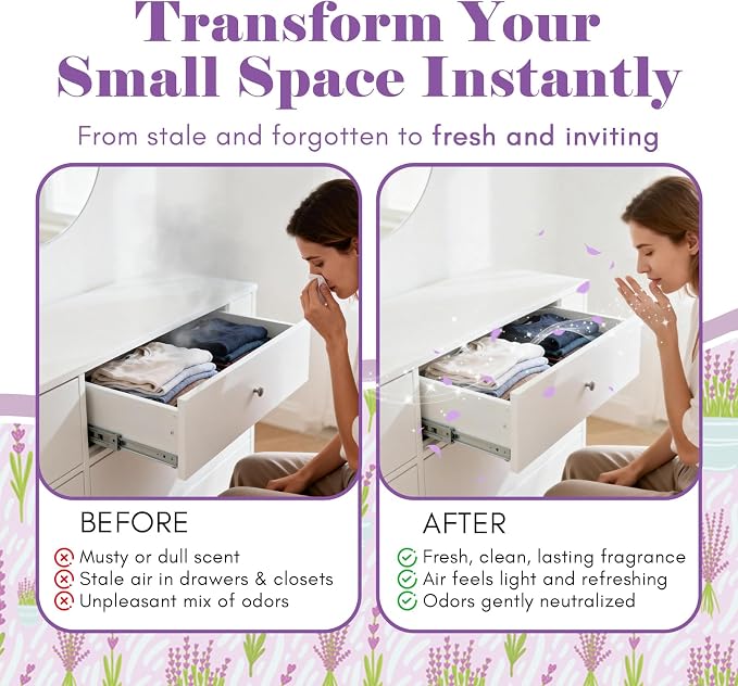 SCENTORINI Lavender Sachets for Drawer and Closet, Sachets Bags 14 Pack - Image 4