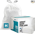 Plasticplace White Drawstring Lavender and Soft Vanilla Scented Garbage Can by Plasticplace