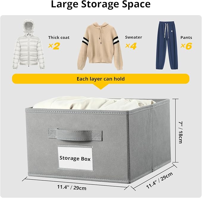 2 Pack 6 Shelves Hanging Closet Organizer - Image 7