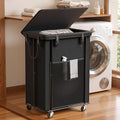 220L Laundry Hamper with Lid & Wheels, Rolling Laundry Basket with Bag by OLLDIDE