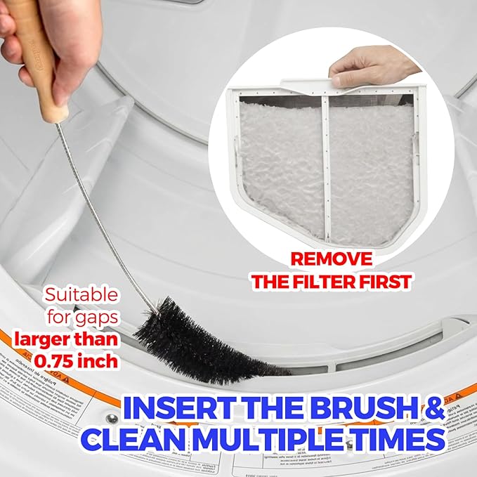 Holikme Dryer Vent Cleaner Kit, Flexible Nylon Bristles - Image 2