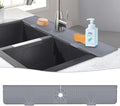 Derlights 33 inch Sink Splash Guard Mat, Silicone Faucet Handle Drip Catcher by Derlights