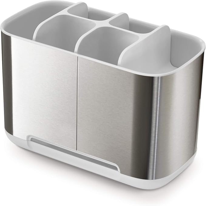 Joseph Joseph EasyStore Stainless-Steel Toothbrush Holder Bathroom Storage - Image 4