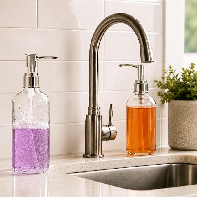 Refillable Clear Soap Dispenser Bottles - Image 5