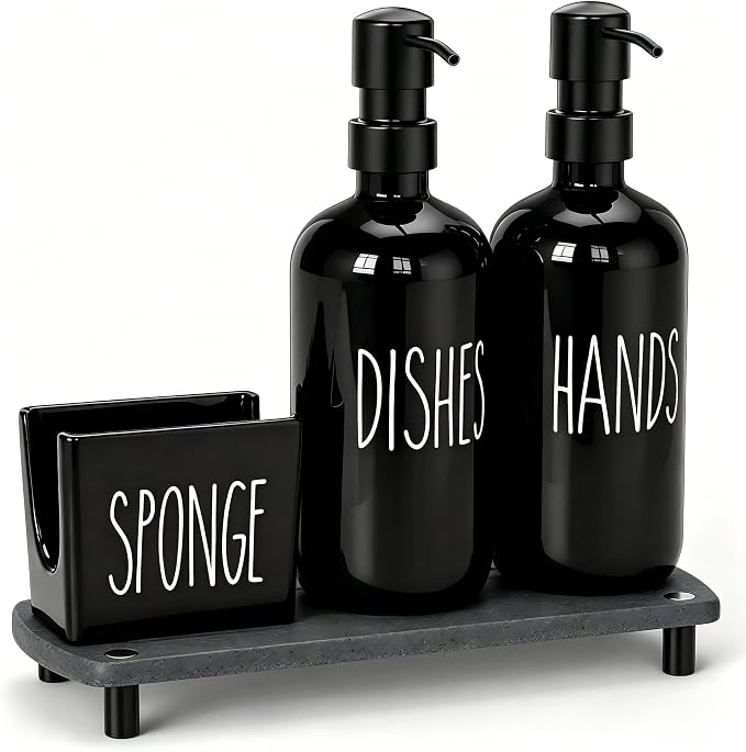 Cisily Black Soap Dispenser Set - Image 8