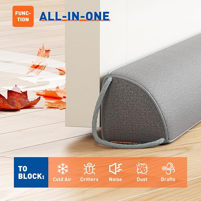 MAGZO Door Draft Stopper 32 Inches, Energy Saving | Triangular Weighted Door - Image 4