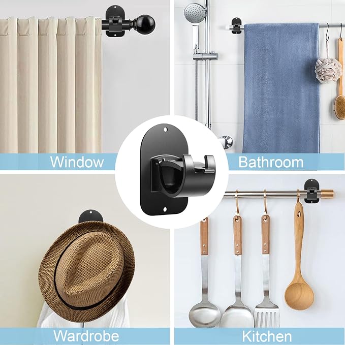 No Drill Curtain Rod Holder Hangers - Image 5