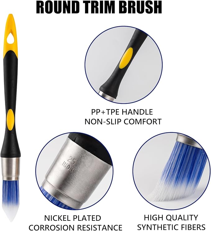 Mister Rui Round Trim Brush Set, Tight Space - Image 3