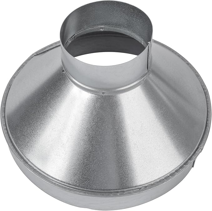10" to 4" Inch Duct Pipe Adapter - Galvanized Steel HVAC Ducting Reducer for Ventilation - PVC Pipe, Hose Coupler - Heavy Duty Exhaust, Air Conditioner Fittings - Vent Flange Connector