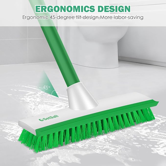 SetSail Floor Scrub Brush with 51-Inch Long Adjustable Handle Brush - Image 5