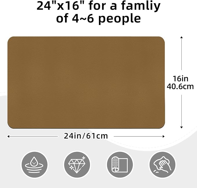 LOPNUR Large Dish Drying Mat for Kitchen Counter, Quick-Drying & Heat-Resistant - Image 4