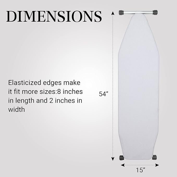 ZOES HOMEWARE Ironing Board Cover and Pad | 100% Cotton Cover - Image 7