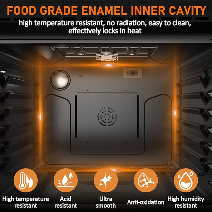 30 Inch Built-in Electric Single Wall Oven,2.5Cu ft, Stainless Steel Convection Oven with 8 Cooking Functions, Touch Control, Timer, Convection Fan and Safety Lock, 3800W, Silvery