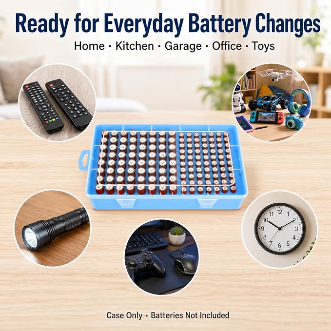 Xuerdon 134-Slot Battery Organizer Storage Case - Image 9