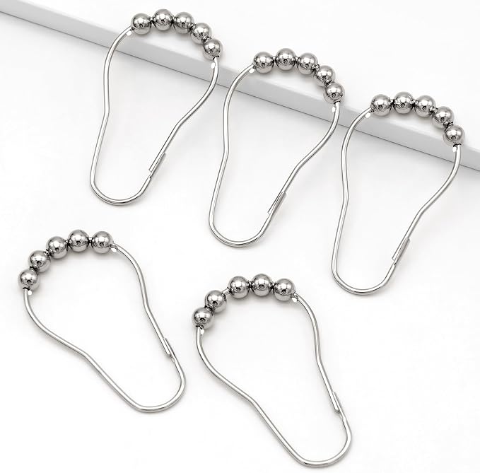 Shower Curtain Hooks Rings, Free Sliding Shower Hooks - Image 7