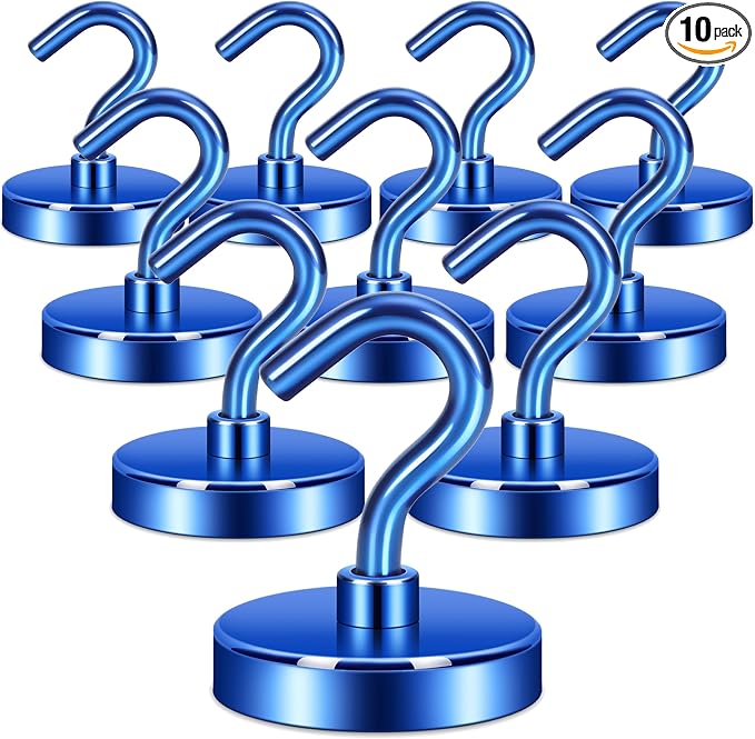 Neosmuk Magnetic Hooks, 130lb Heavy Duty, 10 Pack by Neosmuk