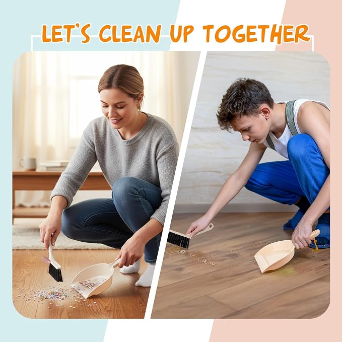 Sliner 18 Pack Mini Dustpan Brush Set Small Broom Set Bulk - Image 6