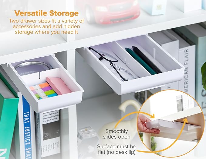 Bostitch Konnect Under Desk Drawer, Self-Adhesive Slide Out Storage Organizer - Image 4