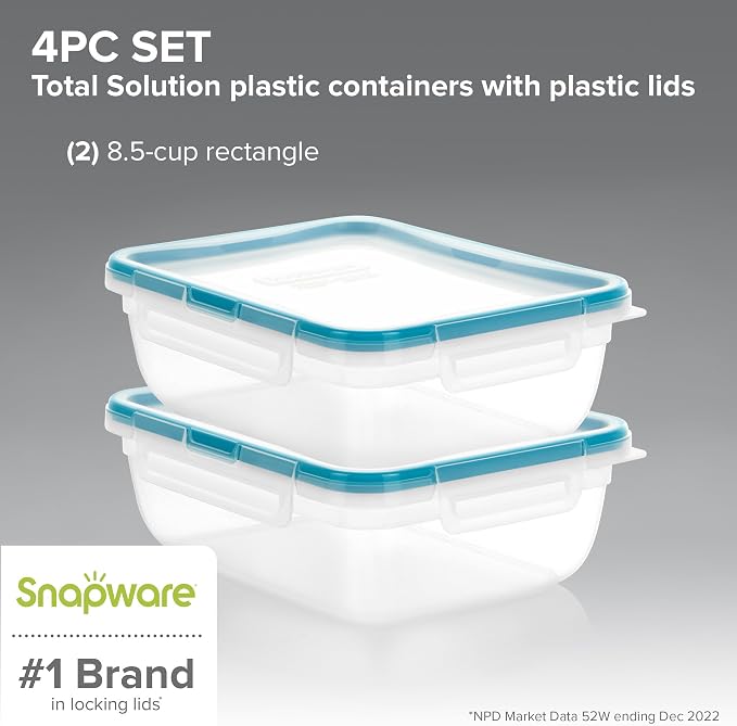 Snapware Plastic Total Solution Food Storage Containers | Meal prep containers - Image 2
