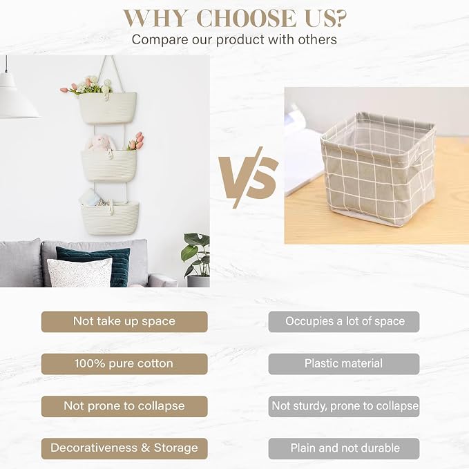 TeoKJ 3-Tier Hanging Baskets for Storage - Image 5