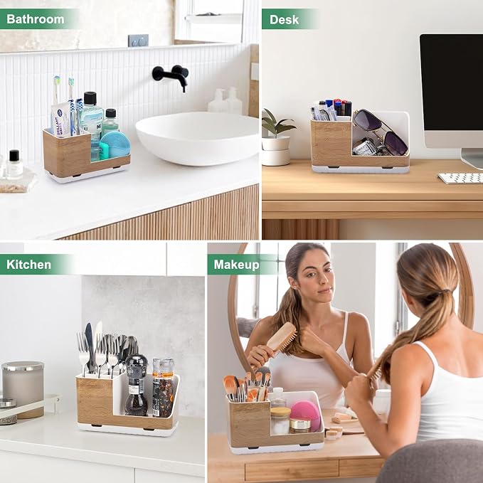 Toothbrush Holders for Bathrooms Countertop Organizer | Easy To Clean, - Image 7