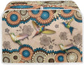 Aztec Hummingbird Flower Print Toaster Cover 2 Slice Dust Fingerprint Protection Waterproof Soft Toaster Dust Cover