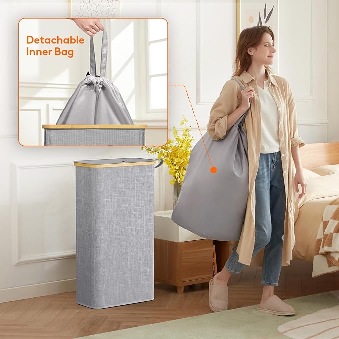 Lifewit 65L Slim Laundry Hamper - Image 4