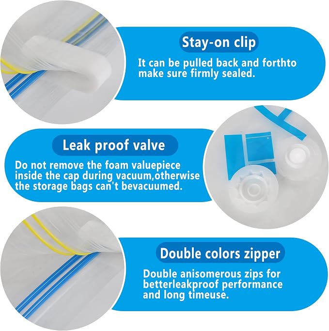 30 Combo Vacuum Storage Bags, Vacuum Seal Bags - Image 8