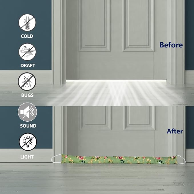 2 Pack 32 Inch 2.8 Inch Wide Slim Under Door Blocker Door Draft Stopper - Image 3