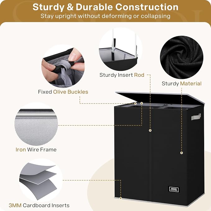SOLEDI Double Laundry Hamper - Image 7