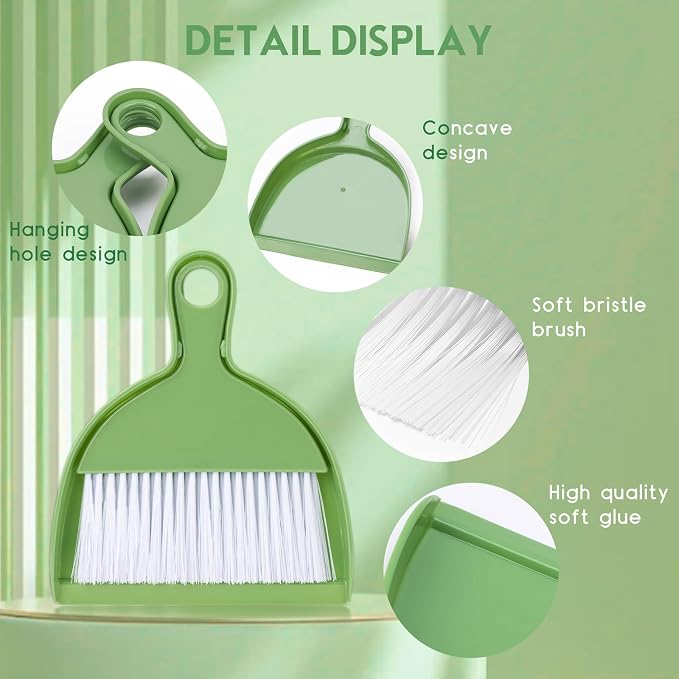 THINKLEARN 2PCS Small Dust Pan and Brush Set - Image 4