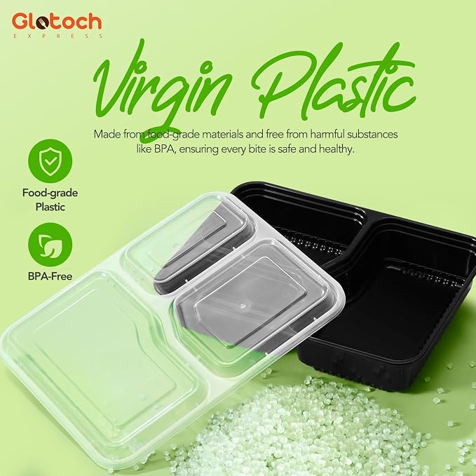 Glotoch 3-Compartment Meal Prep Containers - Image 7