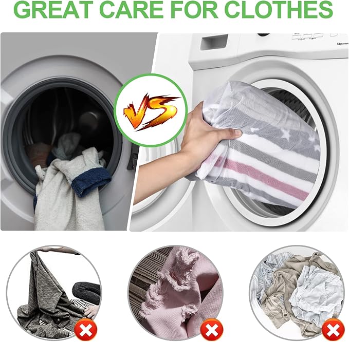 OTraki Large Mesh Washing Bag 43 x 35 Inch XXL Mesh Laundry Bag - Image 7