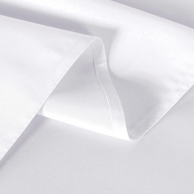 sancua 2 Pack White Tablecloth 54 x 78 Inch, Rectangle 4 Feet Table Cloth - Stain and Wrinkle Resistant Washable Polyester Table Cover for Dining Tables, Buffet Parties and Camping