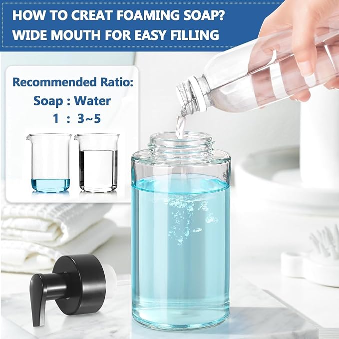 RYTOXILO Foaming Soap Dispenser, 10 oz/300ml Foaming Hand Soap Dispenser - Image 6