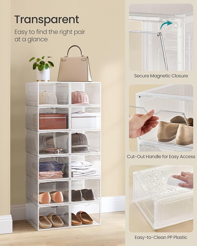 SONGMICS Shoe Boxes, Up to US Size 11 - Image 5