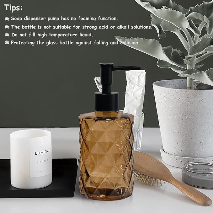 YYTSGG Brown Glass Soap Dispenser - Image 6