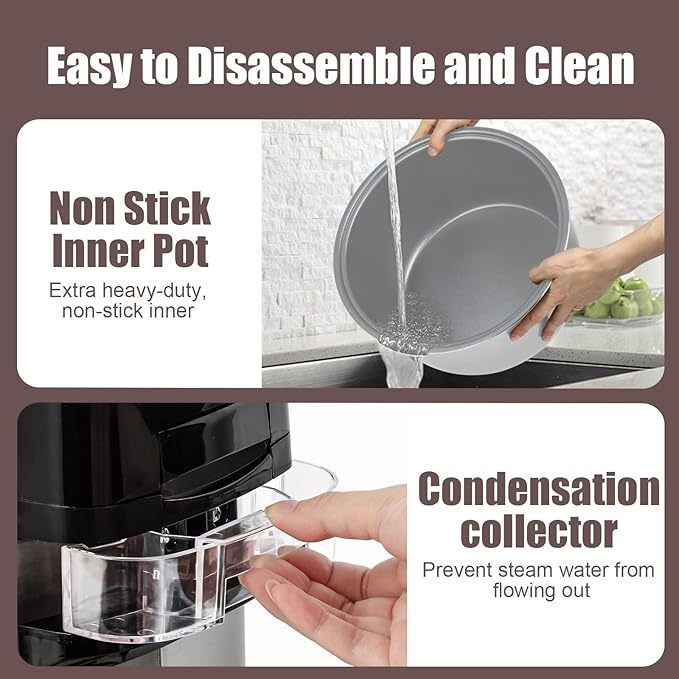 Commercial Rice Cooker & Warmer 60 Cups (Cooked),13.8 Qt / 13 Liter Large Capacity Rice Cooker,Auto Keep Warm,Non-Stick Inner Pot,One-Touch Operation,1350W Fast Cooking Electric Rice Cooker