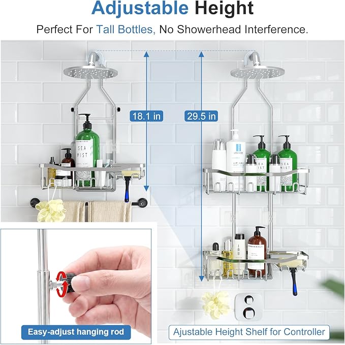 Upgraded Extended Length Shower Organizer - Image 3