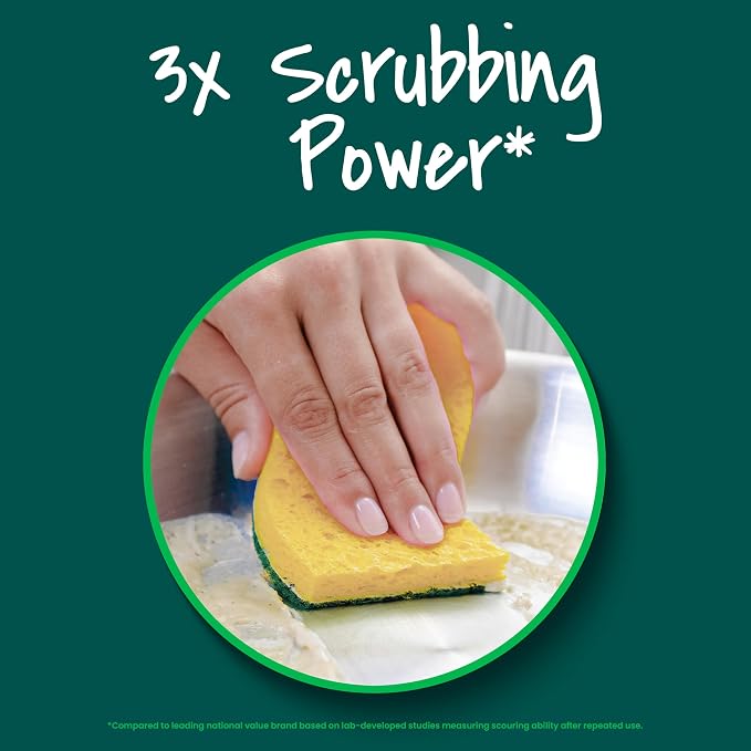 Scotch-Brite Heavy Duty Scrub Sponges, 12 Pack | Kitchen Sponges - Image 6