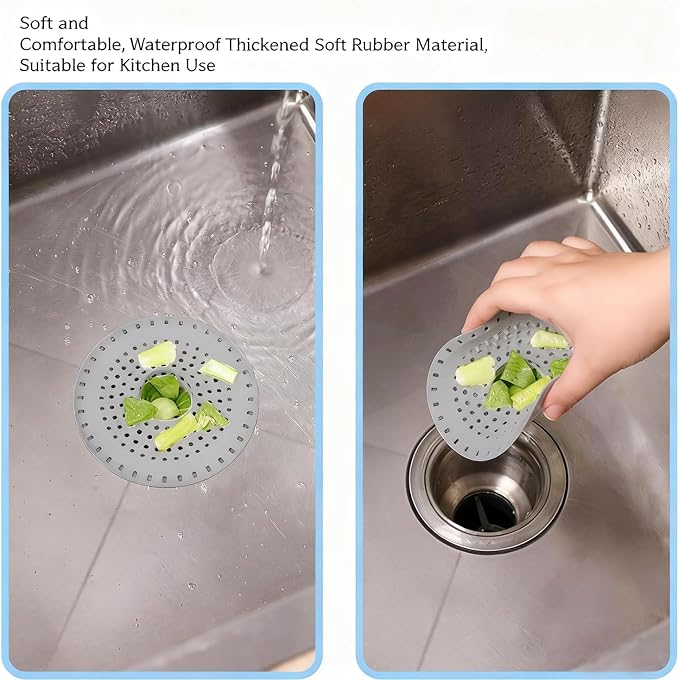 Shower Drain Hair Catcher, Premium Silicone Drain Protector & Shower Drain Cover - Image 5