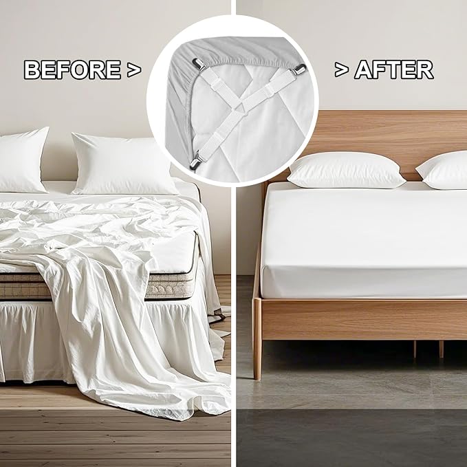 Fitted Bed Sheet Straps: Sheet Holder Suspenders - Image 3