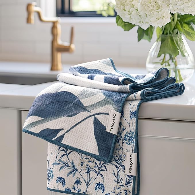 RECYCO Waffle Kitchen Towel Set of 2 by RECYCOHOMECOLLECTION