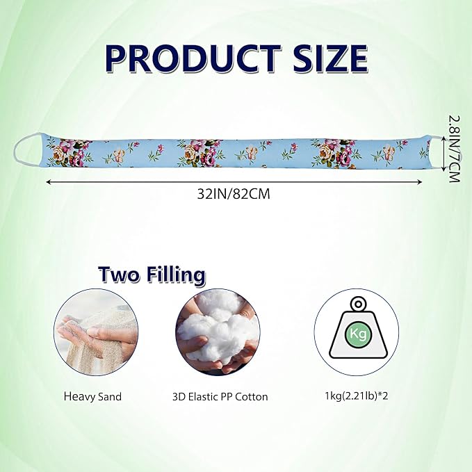 2 Pack 32 Inch 2.8 Inch Wide Slim Under Door Blocker Door Draft Stopper - Image 2